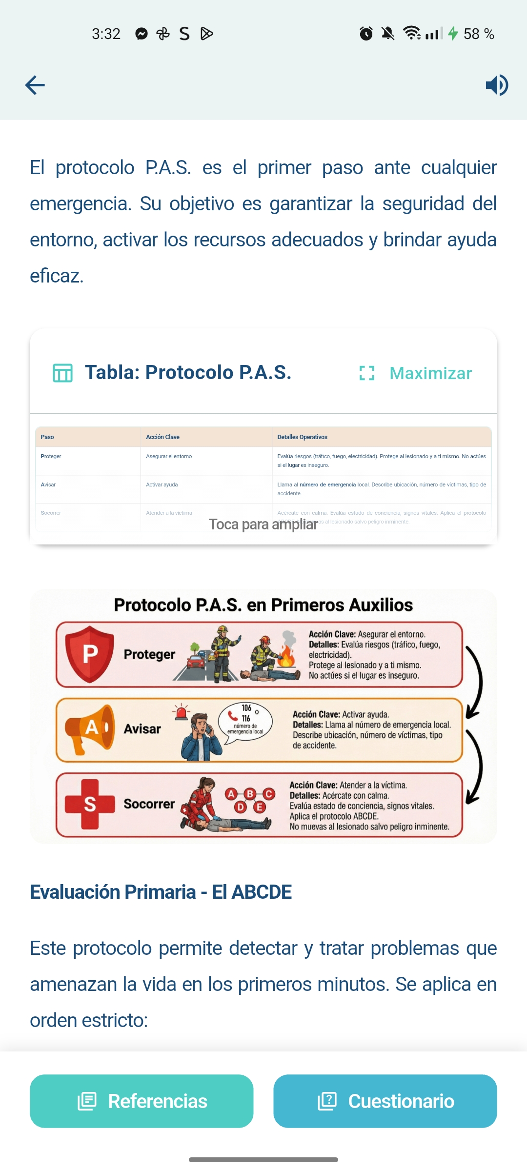 Captura de pantalla de la app